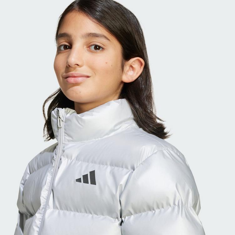 adidas adidas Kunstdaunen Glam Kids Jacke Daunenjacke Kinder - Silver Metallic / Black Reflective - 0 | SportScheck