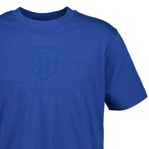 Rückansicht von GANT T-Shirt T-Shirt Herren Blau (Rich Blue)