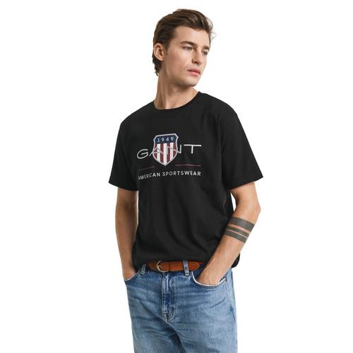 Rückansicht von GANT T-Shirt T-Shirt Herren Schwarz