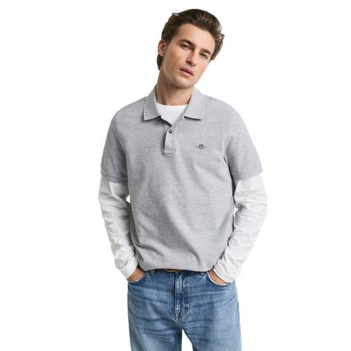 Rückansicht von GANT Poloshirt Poloshirt Herren Grau