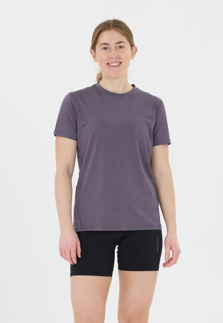 Endurance Endurance WANGE MELANGE Printshirt Damen - 4371 Graystone - 1 | SportScheck