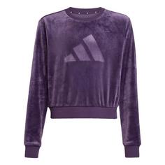 adidas Girl Holiday Glam bauchfreies Sweatshirt Sweatshirt Kinder Aurora Plum