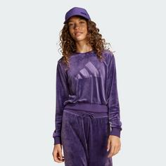 Rückansicht von adidas Girl Holiday Glam bauchfreies Sweatshirt Sweatshirt Kinder Aurora Plum
