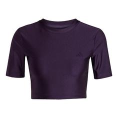 adidas Workout Essentials T-Shirt Glanz Funktionsshirt Damen Aurora Plum