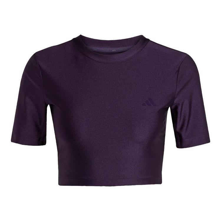adidas adidas Workout Essentials T-Shirt Glanz Funktionsshirt Damen - Aurora Plum - 0 | SportScheck