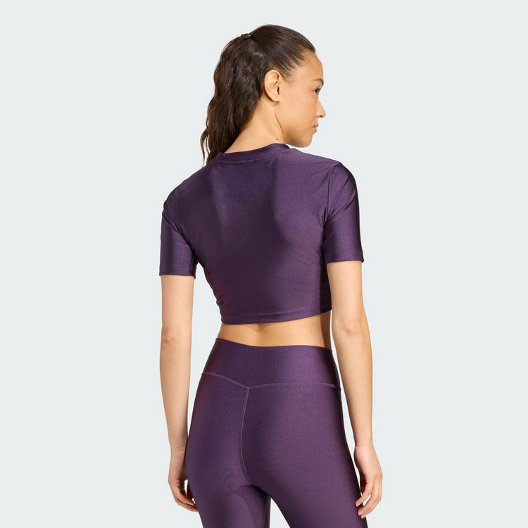 adidas adidas Workout Essentials T-Shirt Glanz Funktionsshirt Damen - Aurora Plum - 1 | SportScheck