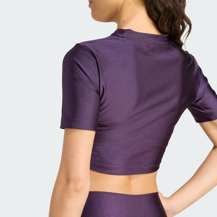 adidas adidas Workout Essentials T-Shirt Glanz Funktionsshirt Damen - Aurora Plum - 1 | SportScheck