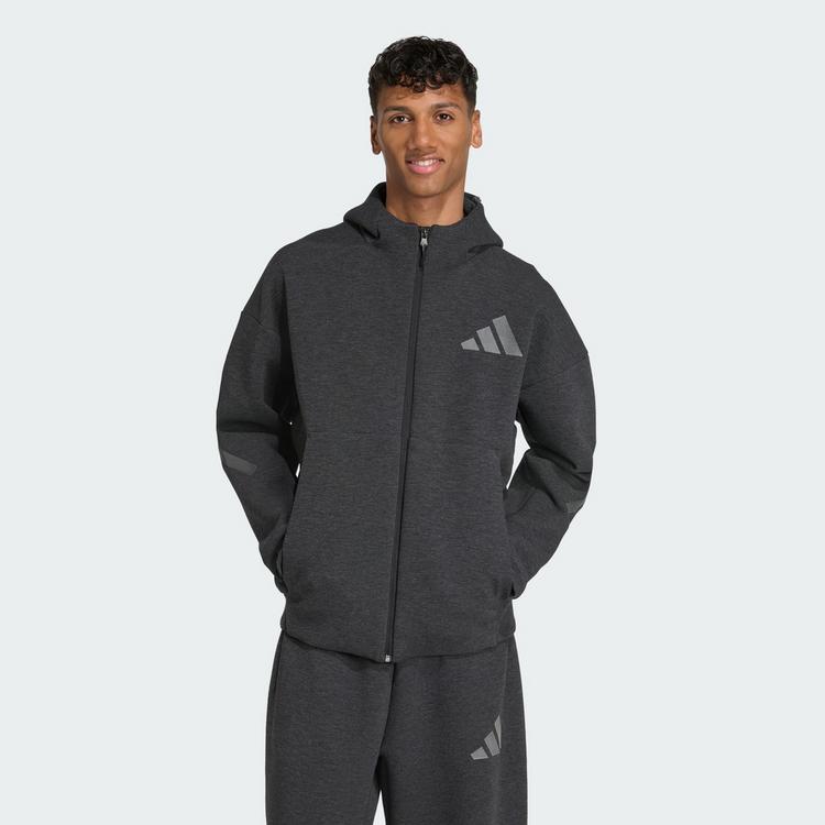 adidas adidas adidas Z.N.E. Hochwertige Kapuzenjacke Hoodie Herren - Black Melange - 0 | SportScheck