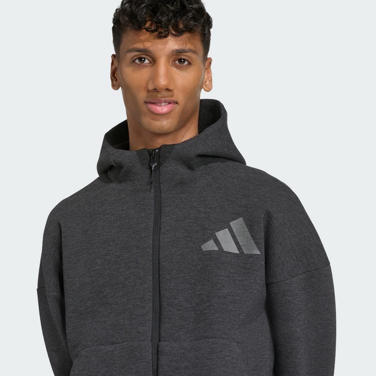 adidas adidas adidas Z.N.E. Hochwertige Kapuzenjacke Hoodie Herren - Black Melange - 1 | SportScheck