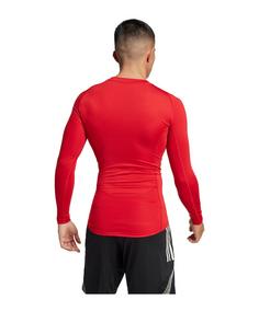 Rückansicht von adidas Techfit Longsleeve T-Shirt Funktionsshirt Herren rot