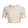 adidas Workout Essentials T-Shirt Glanz Funktionsshirt Damen - Beige