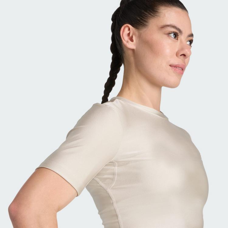 adidas adidas Workout Essentials T-Shirt Glanz Funktionsshirt Damen - Beige - 0 | SportScheck