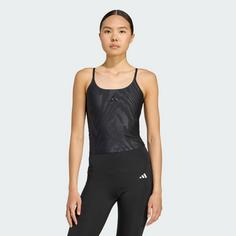 Rückansicht von adidas AOP Optime Tank Top Funktionstank Damen Black