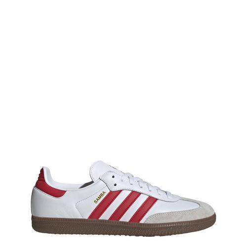 Rückansicht von adidas Samba Manchester United Schuh Fußballschuhe Cloud White / Strawberry Red / Gum