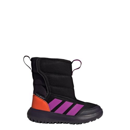 Rückansicht von adidas Winterplay Schuhe Kids Sneaker Kinder Core Black / Purple Burst / Impact Orange