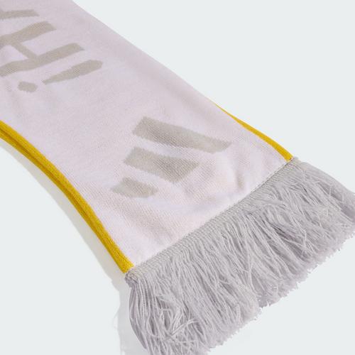 Rückansicht von adidas Real Madrid Heimschal Fanschal White / Bold Gold / Light Solid Grey