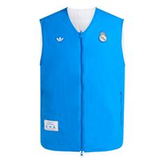 adidas Real Madrid Terrace Icons Weste Outdoorweste Herren Blue Bird / White