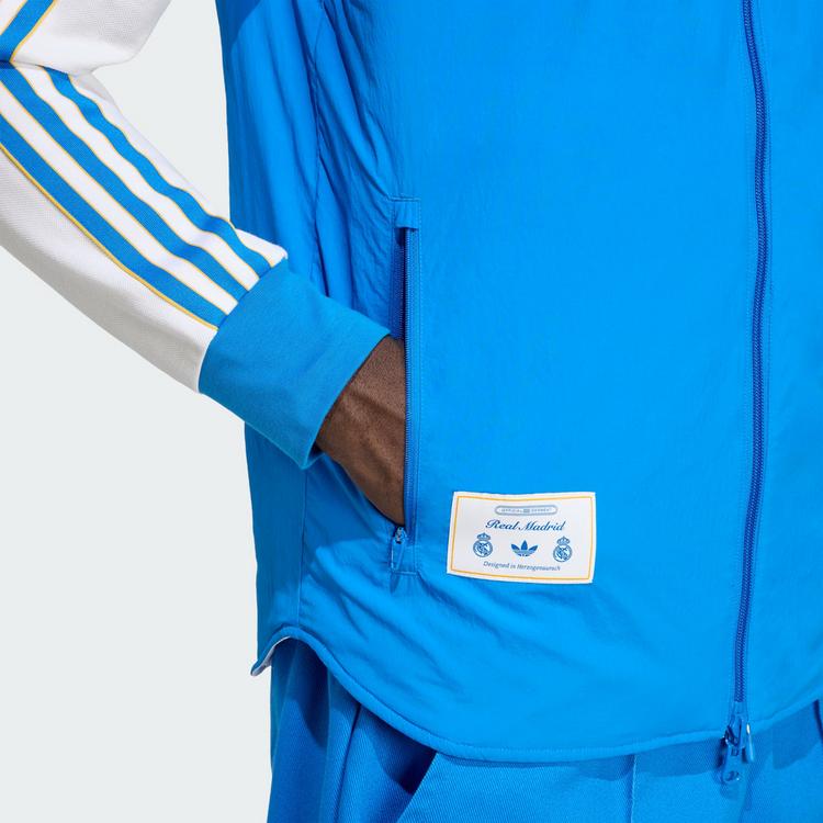 adidas adidas Real Madrid Terrace Icons Weste Outdoorweste Herren - Blue Bird / White - 1 | SportScheck