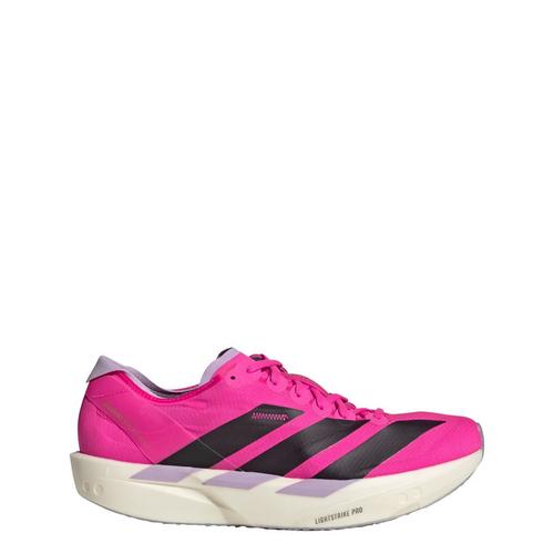 Rückansicht von adidas Adizero Takumi Sen 11 Schuh Laufschuhe Damen Shock Pink / Aurora Black / Powder Plum