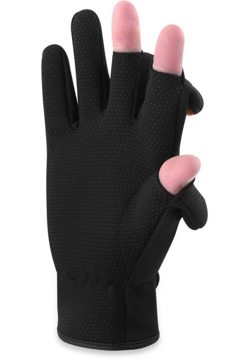 Rückansicht von normani Fishing Sports Tarpune Outdoorhandschuhe Schwarz/Orange