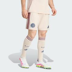 Rückansicht von adidas Ajax 25/26 Ausweichshorts Fußballshorts Herren Halo Ivory