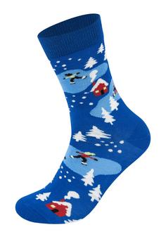 Rückansicht von Happy Socks Winter Sports Freizeitsocken blue