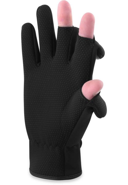 Rückansicht von normani Fishing Sports Tarpune Outdoorhandschuhe Schwarz/Grau