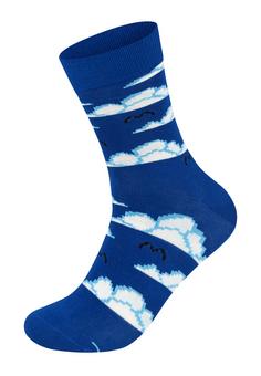 Rückansicht von Happy Socks Argyle & Bike & Pixelated Cloudy Freizeitsocken navy