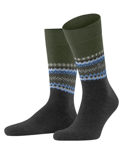 Burlington Rough Fair Isle Socken Herren