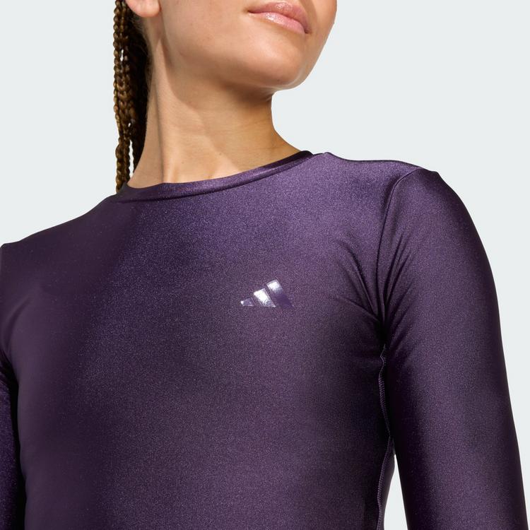 adidas adidas Workout Essentials Longsleeve Hemd Glanz Funktionsshirt Damen - Aurora Plum - 0 | SportScheck