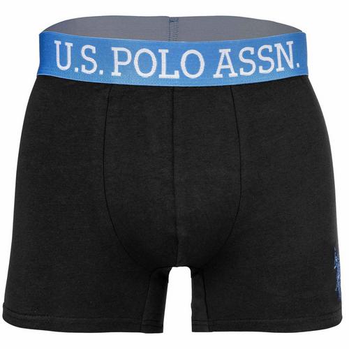 Rückansicht von U.S. Polo Assn. Boxershort Hipster Herren Schwarz