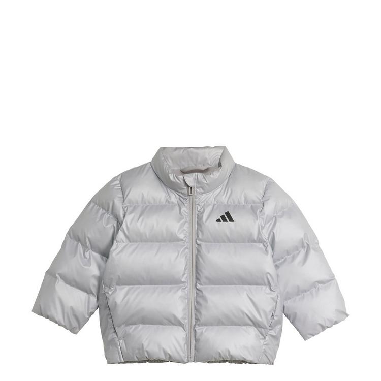adidas adidas Kunstdaunen Glam Jacke Kinder Daunenjacke Kinder - Silver Metallic / Black Reflective - 0 | SportScheck