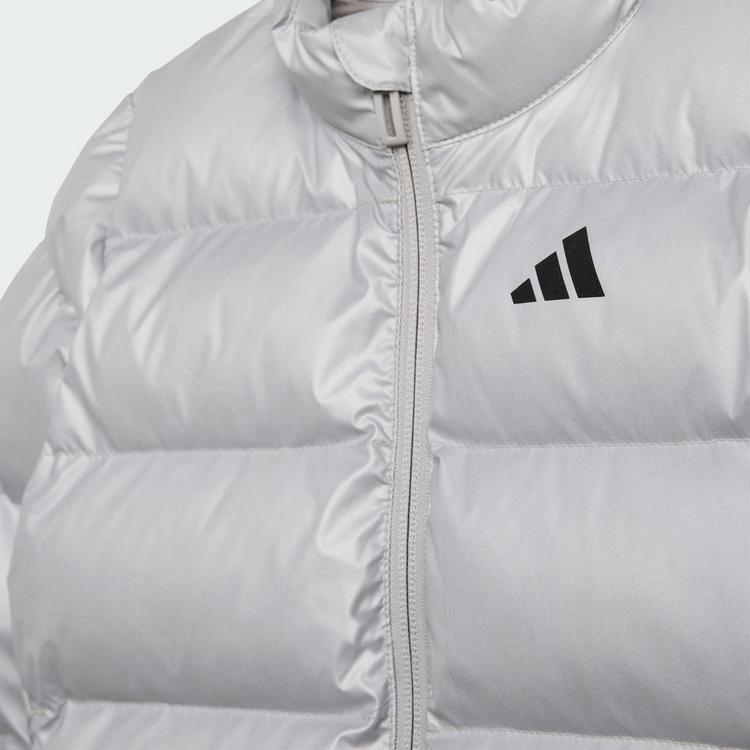 adidas adidas Kunstdaunen Glam Jacke Kinder Daunenjacke Kinder - Silver Metallic / Black Reflective - 0 | SportScheck