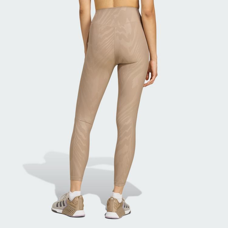 adidas adidas Optime AOP Full-Length Leggings Leggings Damen - Chalky Brown - 1 | SportScheck