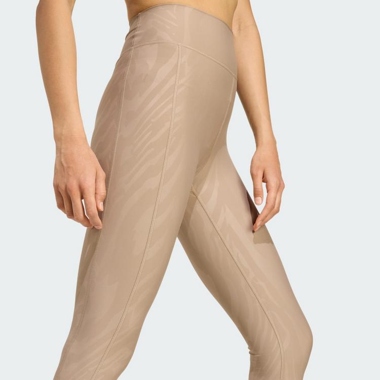 adidas adidas Optime AOP Full-Length Leggings Leggings Damen - Chalky Brown - 0 | SportScheck