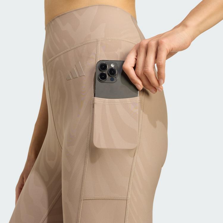 adidas adidas Optime AOP Full-Length Leggings Leggings Damen - Chalky Brown - 1 | SportScheck