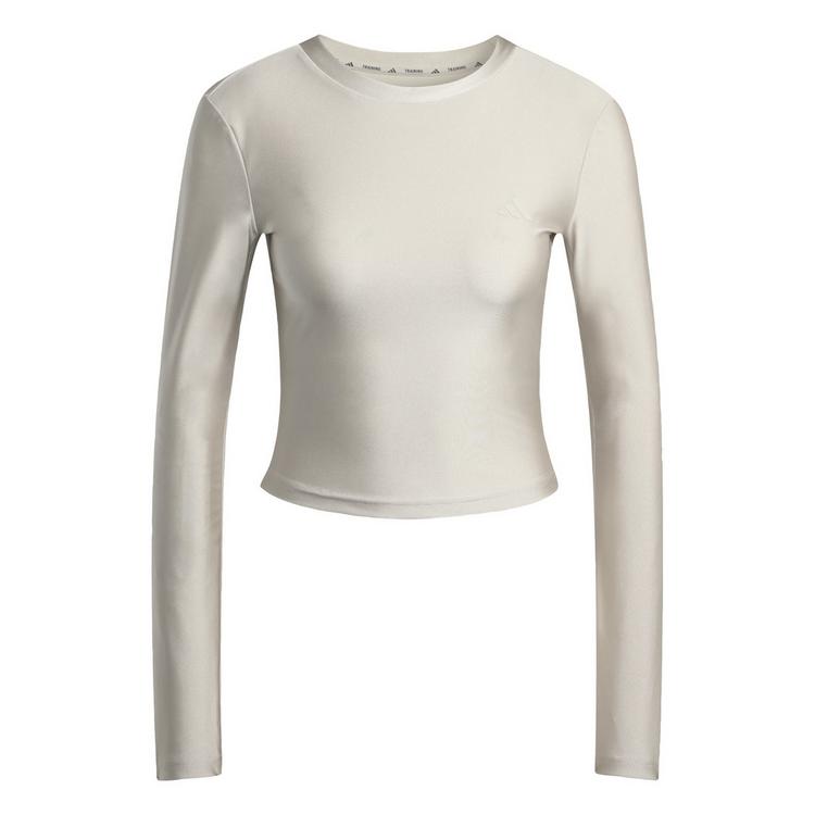 adidas adidas Workout Essentials Longsleeve Hemd Glanz Funktionsshirt Damen - Beige - 0 | SportScheck