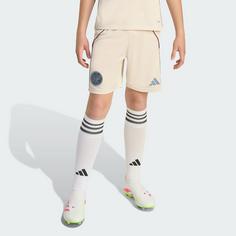 Rückansicht von adidas Ajax 25/26 Ausweichshorts Fußballshorts Kinder Halo Ivory