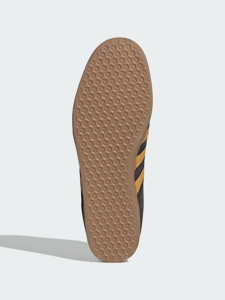 adidas adidas Gazelle Manchester United Schuhe Fu&szlig;ballschuhe Herren - Utility Black / Preloved Yellow / Gum - 2 | SportScheck