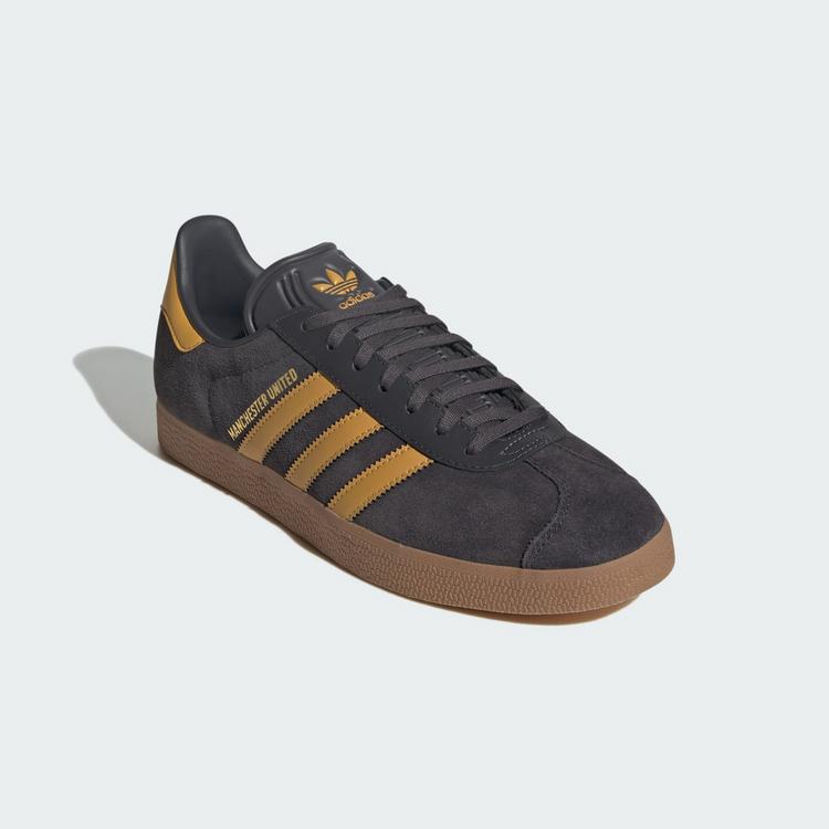 adidas adidas Gazelle Manchester United Schuhe Fu&szlig;ballschuhe Herren - Utility Black / Preloved Yellow / Gum - 3 | SportScheck