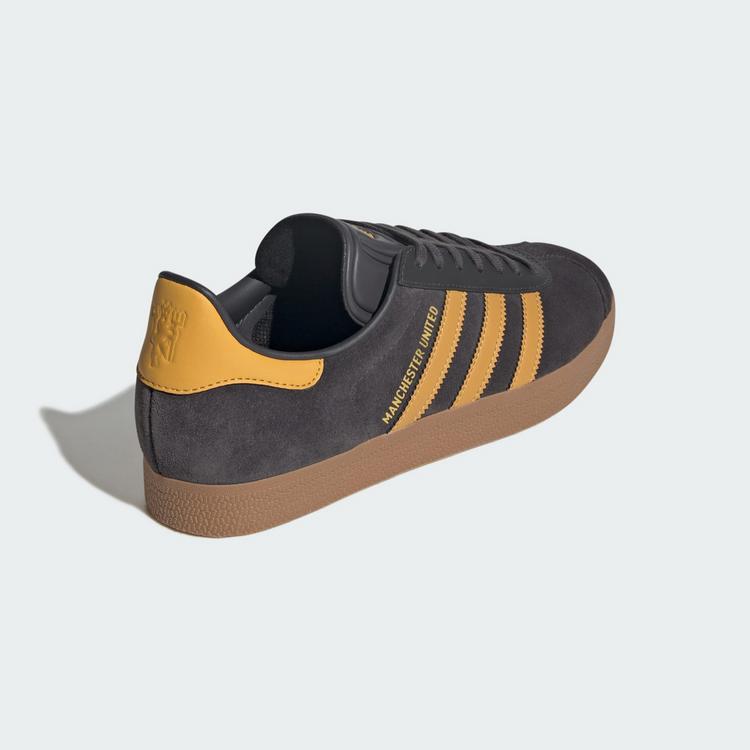 adidas adidas Gazelle Manchester United Schuhe Fu&szlig;ballschuhe Herren - Utility Black / Preloved Yellow / Gum - 4 | SportScheck