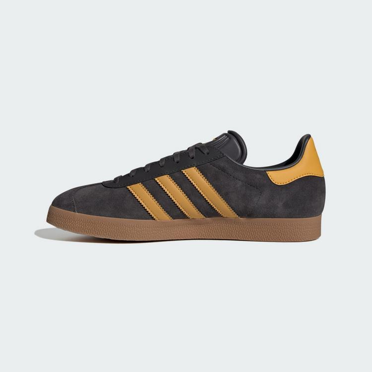 adidas adidas Gazelle Manchester United Schuhe Fu&szlig;ballschuhe Herren - Utility Black / Preloved Yellow / Gum - 5 | SportScheck