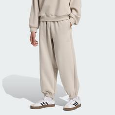 Rückansicht von adidas Soft Lux Hose Trainingshose Herren Beige