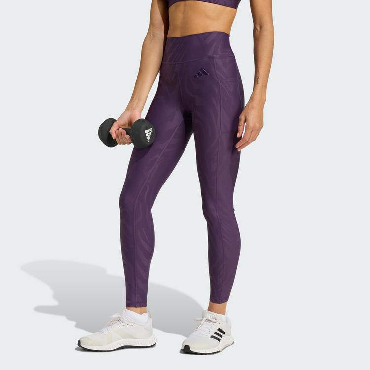 adidas adidas Optime AOP Full-Length Leggings Leggings Damen - Aurora Plum - 0 | SportScheck