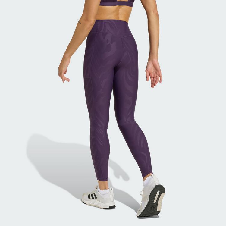 adidas adidas Optime AOP Full-Length Leggings Leggings Damen - Aurora Plum - 1 | SportScheck