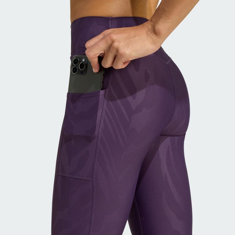 adidas adidas Optime AOP Full-Length Leggings Leggings Damen - Aurora Plum - 1 | SportScheck