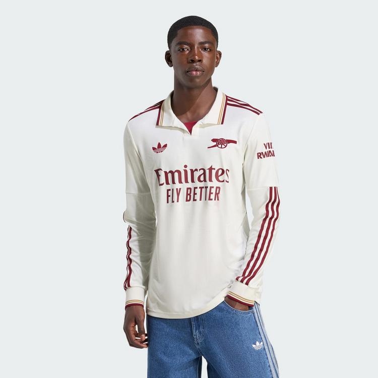 adidas adidas FC Arsenal 25/26 Langarm-Ausweichtrikot Trikot Herren - Cloud White / Team Coll Burgundy 2 - 0 | SportScheck