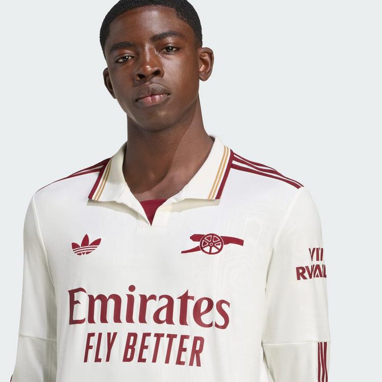 adidas adidas FC Arsenal 25/26 Langarm-Ausweichtrikot Trikot Herren - Cloud White / Team Coll Burgundy 2 - 2 | SportScheck