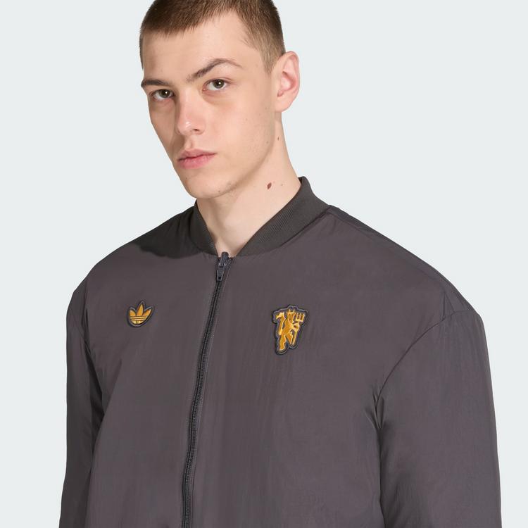 adidas adidas Manchester United Terrace Icons Jacke Trainingsjacke Herren - Utility Black / Semi Night Flash - 1 | SportScheck