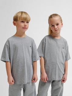 Rückansicht von hummel Funktionsshirt Kinder GREY MELANGE